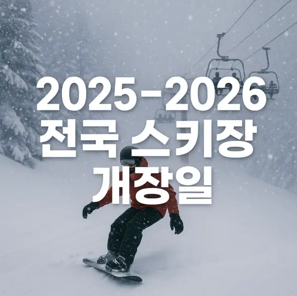 2025~2026 전국 스키장 개장일 & 할인 총정리⛷️❄️