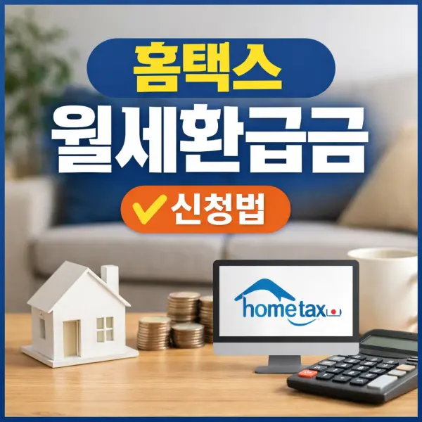 홈택스 월세환급금 신청 방법·조건·기간 총정리 (월세액)